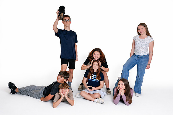 Fun group poses in the studio-2